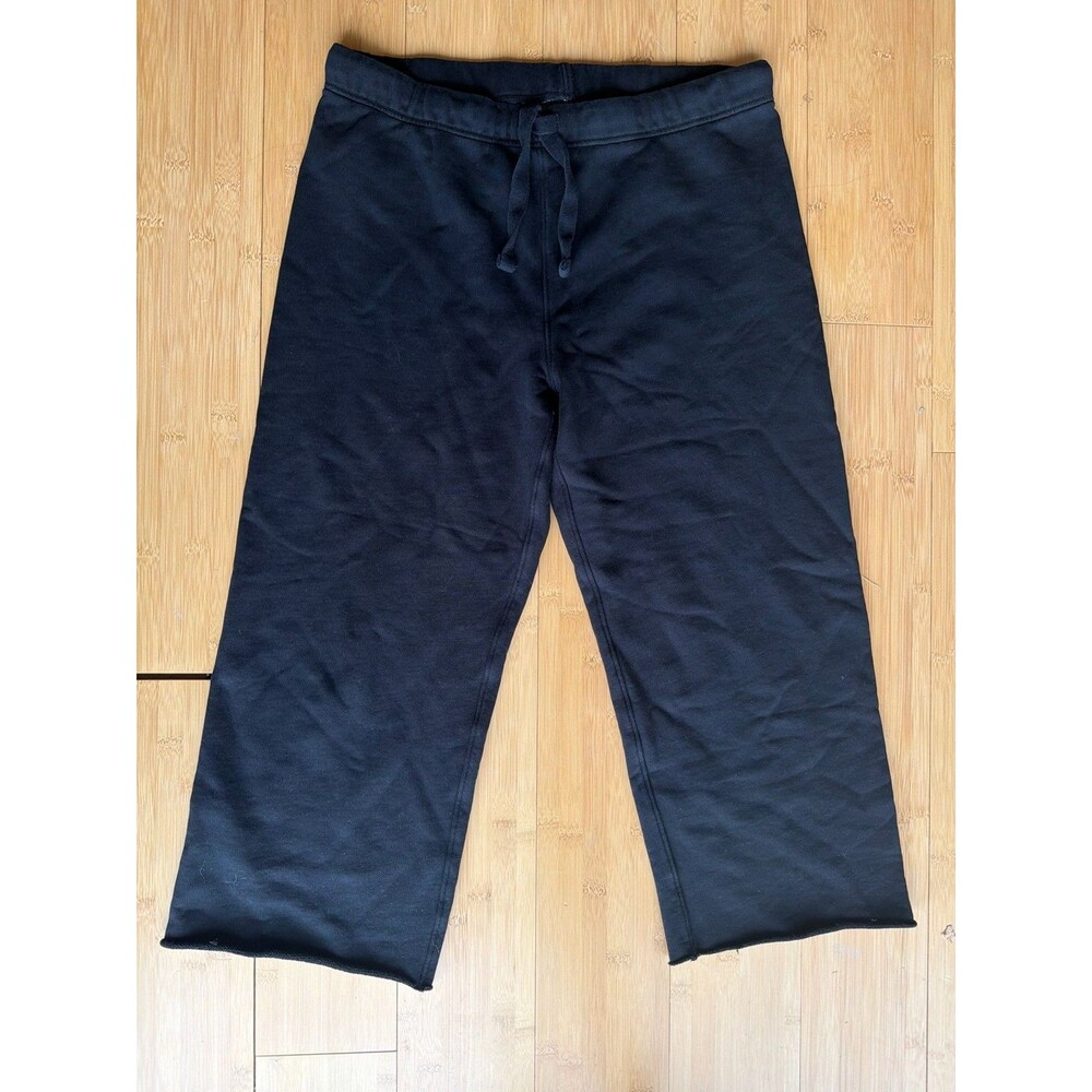 Frank & Eileen Catherine Cropped Drawstring Sweatpants Black Size Medium